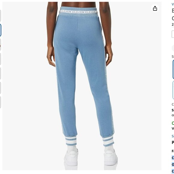 EleVen by Venus Williams Women's Courtside Jogger blue pink small - Picture 2 of 7